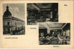 Dés, Dej; Hungária szálloda, kávéház és étterem, belső / hotel, café and restaurant, interior (EK)