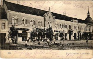 1905 Dés, Dej; Szent Ferenc-rendiek palotája, Gálócsi Samu üzlete és saját kiadása / Franciscan palace, publishers shop (EK)