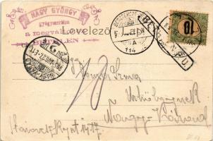 1905 Dés, Dej; Szent Ferenc-rendi palota, Thuróczy Kálmán, Bakó Mihály, Rehák Ágoston üzlete, Népban...