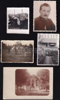 cca 1915-1945 10 db katonai fotó és fotólap, közte több megírt/feliratozott, vegyes méretben és álla...