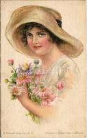 1914 American Girl No. 59. Lady art postcard s: Pearle Fidler LeMunyan (EK)