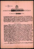 1948 Kúriai bírósági ítélet ékszerekkel, aranytárgyakkal kapcsolatos visszaélések tárgyában