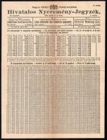 cca 1930 36. osztálysorsjáték sorsjegy és reklám nyomtatványok