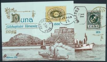 1991 Gőzhajózási társaság emlékív pár "MABÉOSZ Elnökségének ajándéka" hátoldali felirattal (15.000)