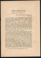 Honti Mihály: Epikus néphagyomány. Szerzői kiadás. Kecskemét, 1936., Első Kecskeméti Hírlapkiadó, kissé foltos borítóval, 15 p.