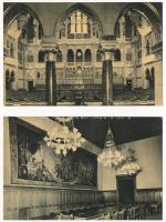 Budapest V. Országház belső. Magyar Műemlékek. Képzőművészeti Alap - 9 modern képeslap tokban