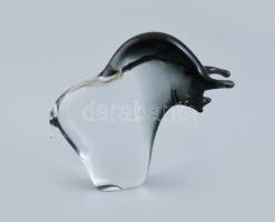 Murano V. Nason & C: Bika. Üveg, hibátlan, jelzett, m: 11 cm
