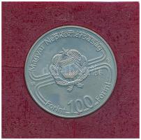 1982. 100Ft Cu-Ni "Labdarúgó világbajnokság 1982" dísztokban, belső tok törött T:1 Adamo E...