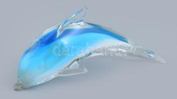 Murano Delfin, jelzés nélkül, hibátlan, h: 15 cm