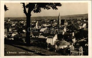 1940 Kolozsvár, Cluj; Látkép a Fellegvárról / view from the castle hill + "1940 Kolozsvár visszatért" So. Stpl