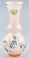 Toscana üveg váza, hibátlan, jelzett, m: 16 cm