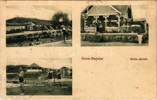 Désakna, Ocna Dejului; Baile sarata / Sós gyógyfürdő, strand, fürdőzők / spa, bathers + 1940 Dés visszatért 1940 Szamosújvár visszatért 1940 Beszterce visszatért 1940 Kolozsvár visszatért So. Stpl. (fl)