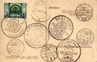 Désakna, Ocna Dejului; Baile sarata / Sós gyógyfürdő, strand, fürdőzők / spa, bathers + "1940 D...