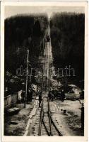1944 Komandó, Comandau; faszállító iparvasút, sikló. Lichtenstein Henrik kiadása / industrial railway, timber transporting, funicular