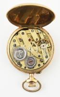 Arany (Au/14k) női zsebóra, nem működik, jelzett, bruttó: 17,3g, d: 27mm
