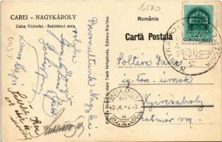 1940 Nagykároly, Carei; Széchenyi utca, 88. Gyalogezred laktanyája / Calea Victoriei, Cazarma / stre...