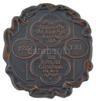 Szovjetúnió ~1970-1980. "Moszkva" kétoldalas bronz emlékplakett (90x85mm) T:1-
Soviet Uni...