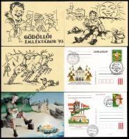 1989-2003 10 db modern cserkészkiadvány, lap, boríték, stb., különféle cserkészbélyegzésekkel
