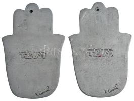 Izrael DN "TEVA / Jeruzsálem BÚÉK" kétoldalas alumínium emlékplakett (2x) (138x90mm) T:1-
...