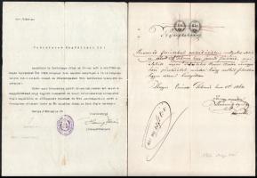 29 db régi okmány, okmánybélyegekkel