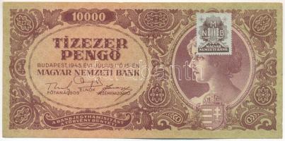 1945. 10.000P "MNB" bélyeggel T:II Adamo P23e