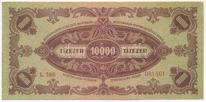 1945. 10.000P "MNB" bélyeggel T:II Adamo P23e