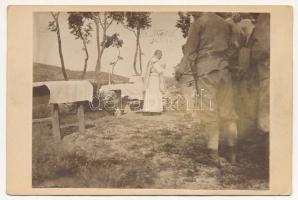 Öt névtelen ulánus sírja Wolhyniában, katonai temetés és mise / WWI K.u.k. military funeral and mass in Volhynia. photo