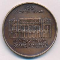 1987. III. Nemzetközi Ékszer Kiállítás kétoldalas bronz emlékérem (42,5mm) T:1- patina, kis karc