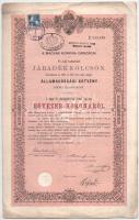 Budapest 1892. "A magyar korona országai 4%-kal kamatozó Járadékkölcsön" államadóssági köt...