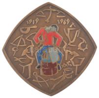 1969. 50 év - Nemesfémesek a munkás mozgalomban 1919-1969 műgyantás bronz plakett (94x94mm) T:1- felületi karc