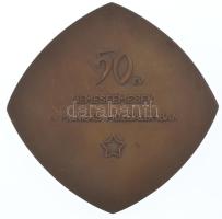 1969. "50 év - Nemesfémesek a munkás mozgalomban 1919-1969" műgyantás bronz plakett (94x94...