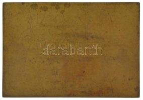 1939 "Csepeli Papirgyári Dalkör" egyoldalas bronz plakett, hátoldalán "Neményi József...