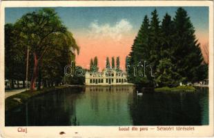 1929 Kolozsvár, Cluj; Lacul din parc / Sétatéri tó / promenade, lake (EK)