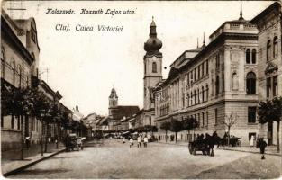 Kolozsvár, Cluj; Kossuth Lajos utca / Calea Victoriei / street view (EK)