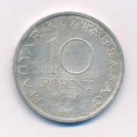 1948. 10Ft Ag "Széchenyi" T:1- patina, kis ph