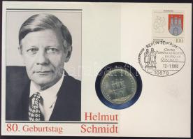 NSZK 1989. 10M Ag "800 éves Hamburg" érmés borítékon alkalmi bélyegzős bélyeggel, ismertető tanúsítvánnyal T:1