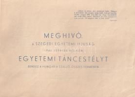 1942 Horthy Miklós tudományegyetem Szeged meghívó bálra