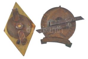 1970-1980. "Rendőrtiszti Akadémia" rátétes zománcozott tombak sapkajelvény (41x26mm) + ren...