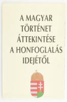 2001 A magyar történet áttekintése a honfoglalás idejétől, grafikus időrendi tábla, hajtott, 87,5x66...