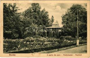 1935 Buziásfürdő, Baile Buzias; O parte din parc / Park részlet / spa, park (ragasztónyom / glue mark)