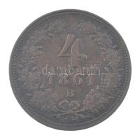 1861B 4kr Cu T:2 ütésnyom