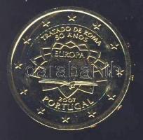 Portugália 2007. 2€ aranyozva "50 éves a Római Szerződés" T:2