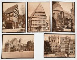 cca 1910 Hildesheim, Németország, 5 db fotónyomat, 24x18 cm