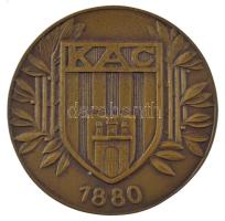Gács Lajos (1905-1981) 1936. "KAC - Kolozsvári Atlétikai Club" kétoldalas bronz emlékérem ...