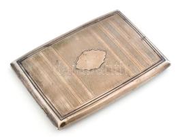Ezüst(Ag) cigarettatárca hiányos zománc díszítéssel, jelzett, 12×8 cm, bruttó: 151,6 g
