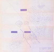 1966 Pilishegyi Állami Gazdaság, átnézeti térkép, 1 : 25.000, szélein körbevágott, 49x49 cm