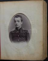 cca 1860-1890 Fotó gyűjtemény: 16 db keményhátú fotó, felerészt katonákat ábrázolóak korabeli kapcso...