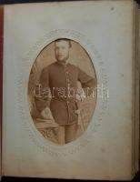 cca 1860-1890 Fotó gyűjtemény: 16 db keményhátú fotó, felerészt katonákat ábrázolóak korabeli kapcso...