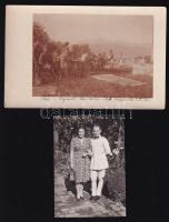 cca 1915-1945 10 db katonai fotó (tisztek fogadáson, magasles, ebéd a bogišići temetőben), közte néh...