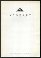 Vaszary János. Qualitas Galéria. 1992. március 13 - április 3.. Bp., 1992, k.n.. 10 sztl. oldal. Kiállítási katalógus, színes reprodukciókkal, Topor Tünde tanulmányával. Kiadói papírkötés.